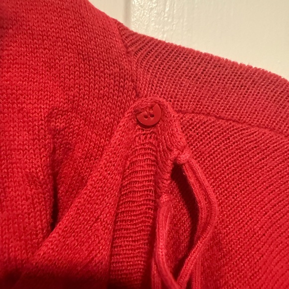 Chico's Red Fringe Shrug Sweater - Picture 2 of 6